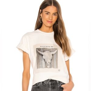 New Anine Bing Lili Walk Me T-Shirt
